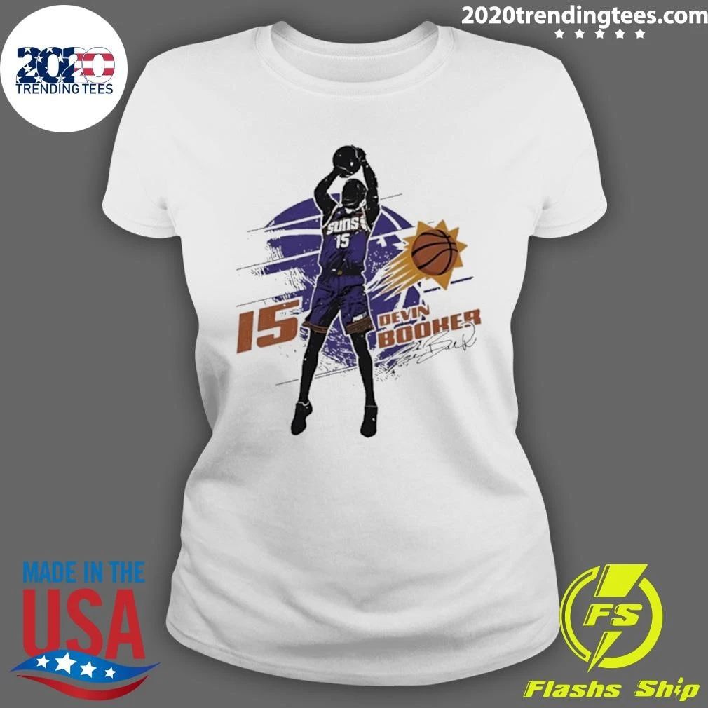 Devin Booker Phoenix Suns Player Silhouette Signature Shirt