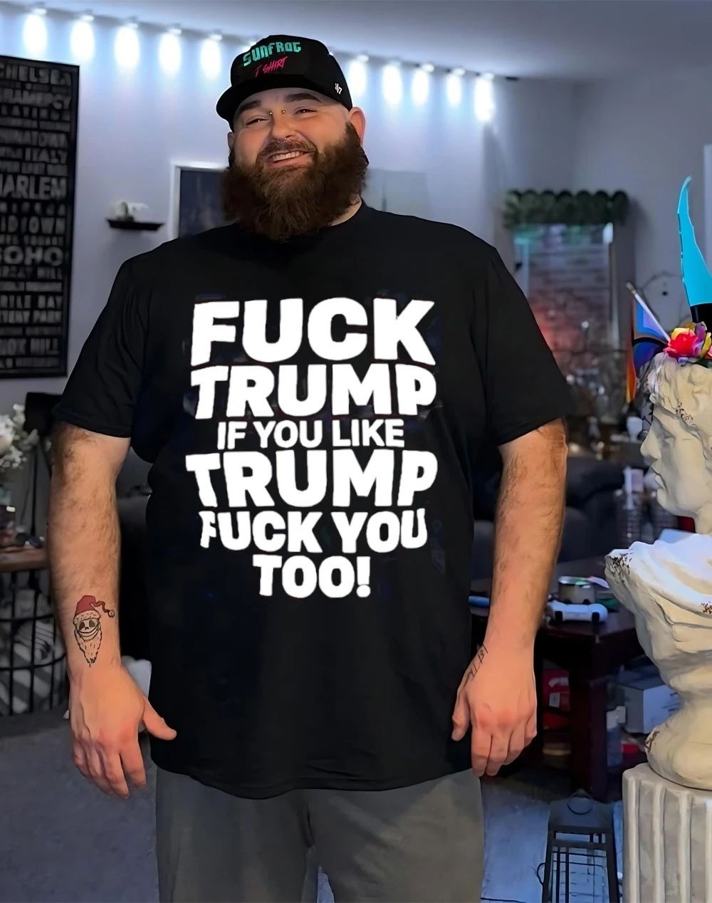 Fuck Trump if you like Trump fuck you too humor shirt
