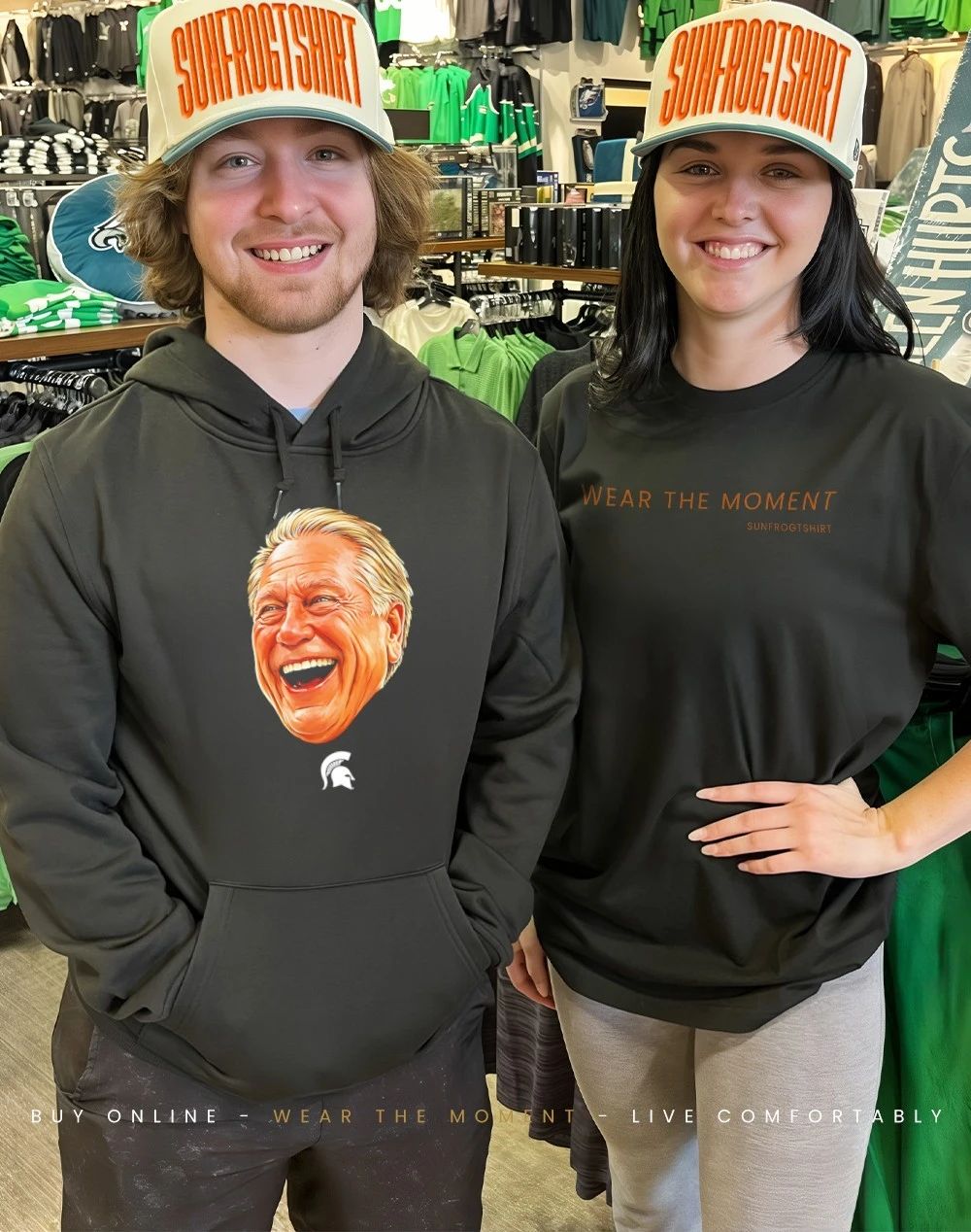 Coach Tom Izzo Michigan big head shirt