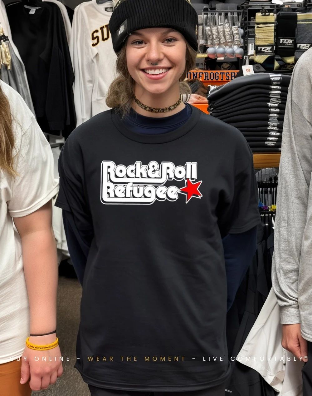 Rock and Roll Refugee star shirt