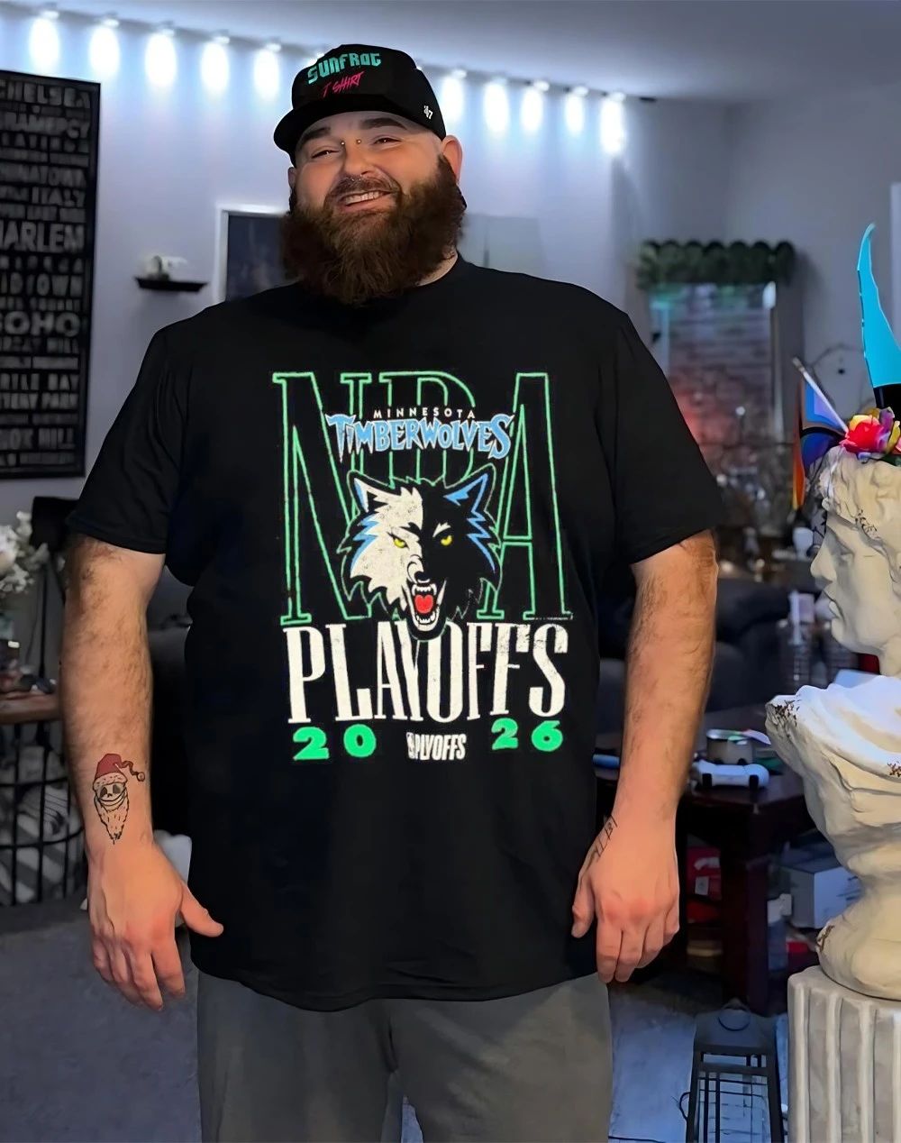 2026 NBA Playoffs Minnesota Timberwolves Wolves front and back shirt
