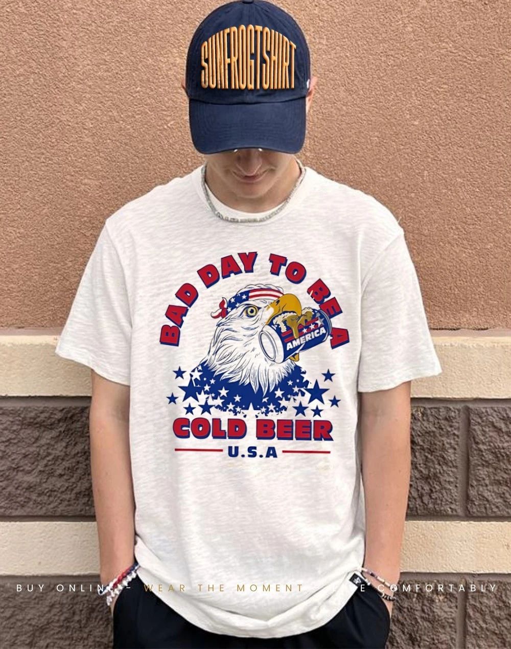 American eagle bad day to be a cold beer USA Independence Day shirt