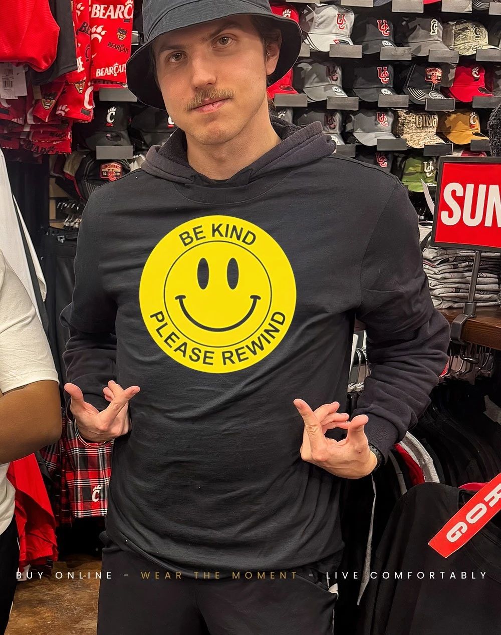 Smiley emoji be kind please rewind shirt