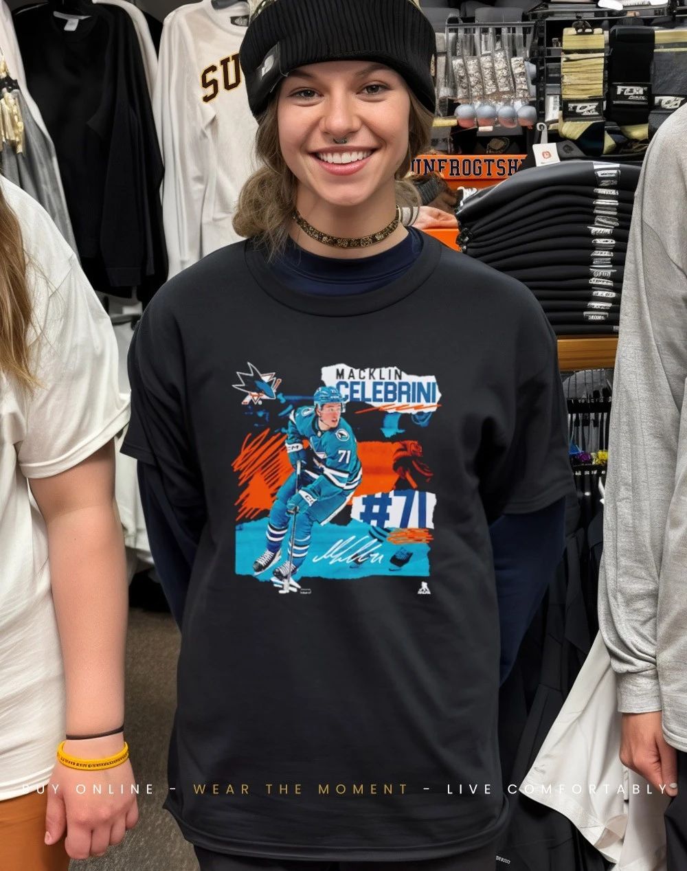 San Jose Sharks Macklin Celebrini Fresh Ice signature shirt