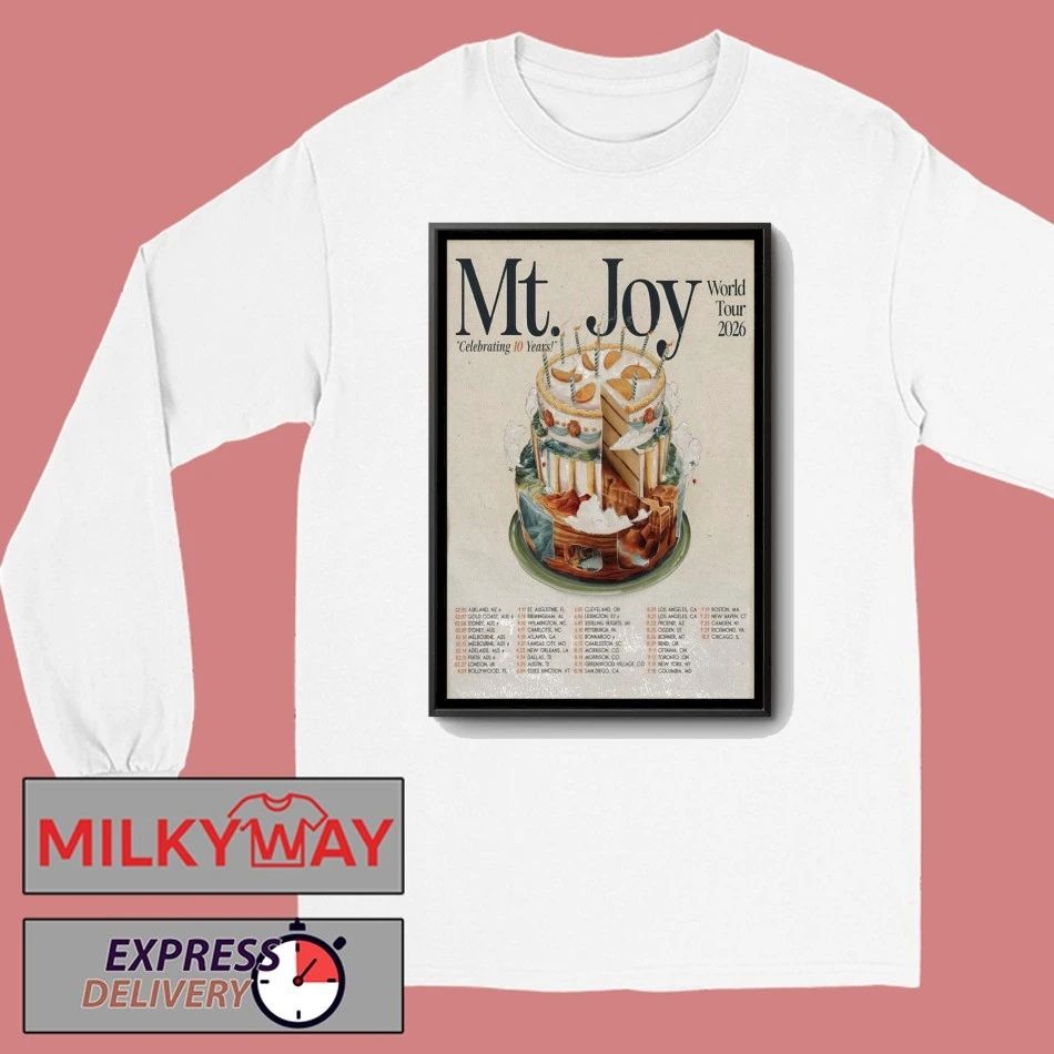 MT. Joy World Tour 2026 Celebrating 10 Years Poster shirt