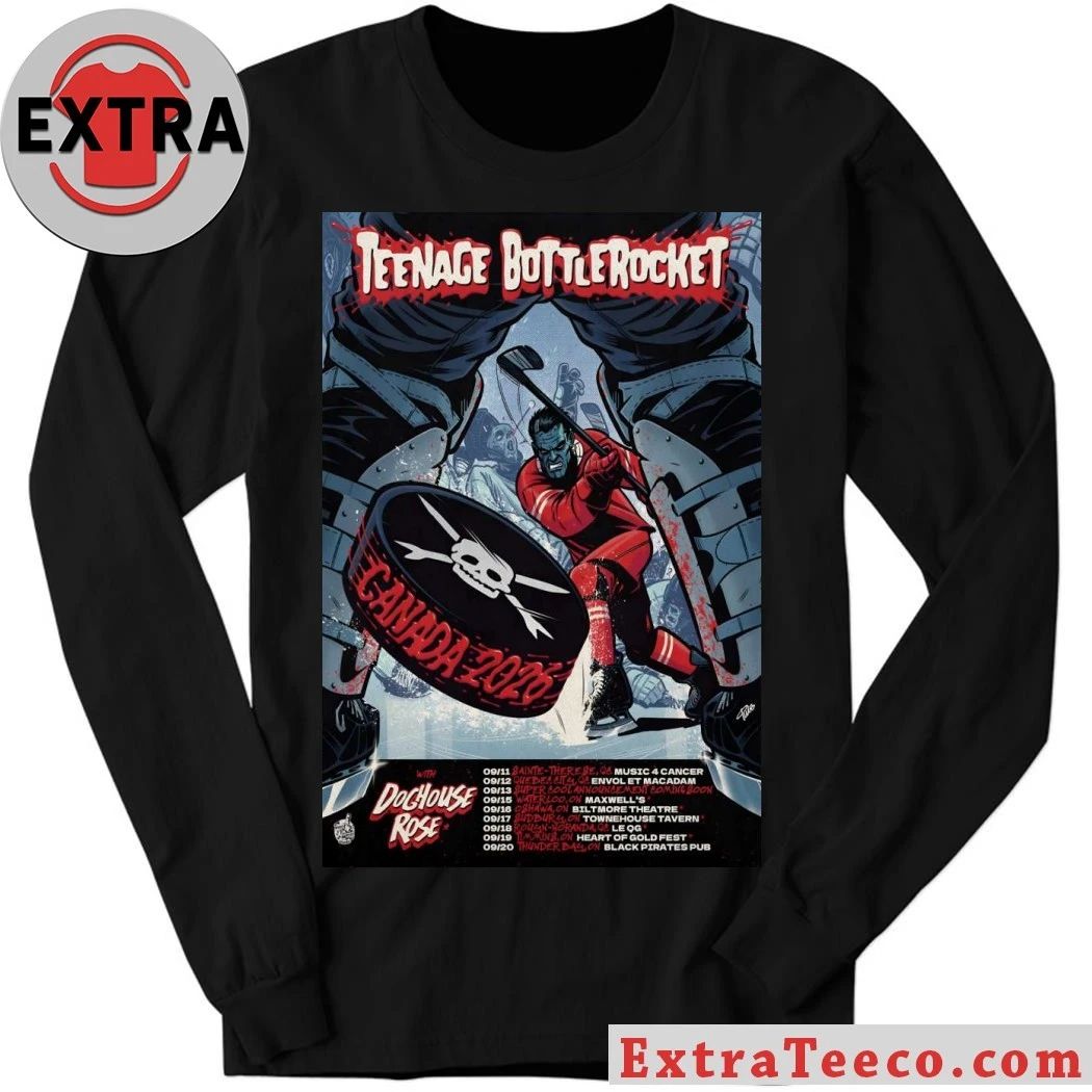 Poster Teenage Bottlerocket With Doghouse Rose 2026 Canada Tour Shirt