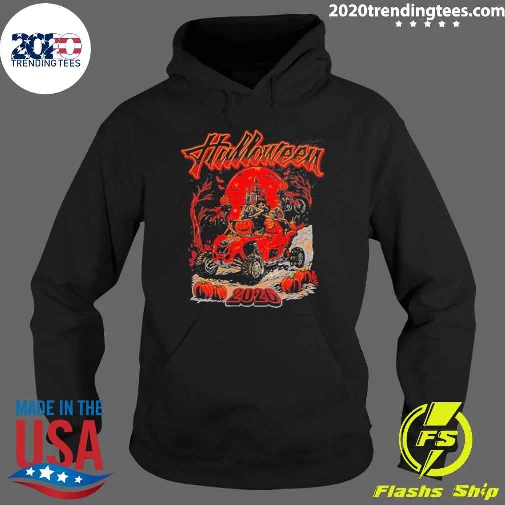 Halloween 2026 Pumpkin Head Skeleton Driving Utv Shirt