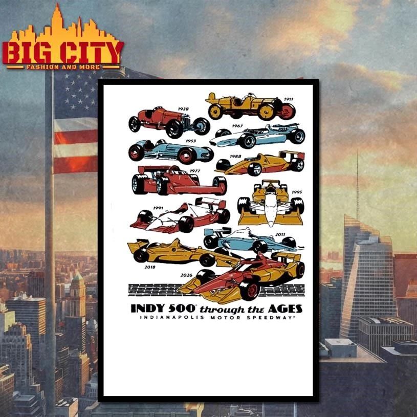Indy 500 Through The Ages 2026 Racing Evolution Heritage Shirt
