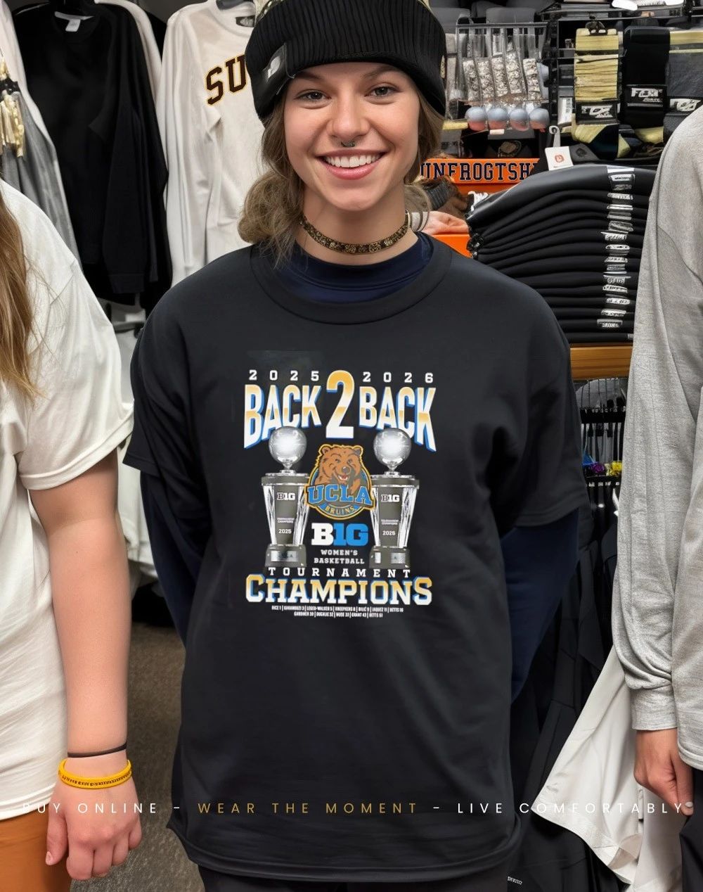 Ucla Bruins 2025 2026 back 2 back Tournament Champions trophies shirt