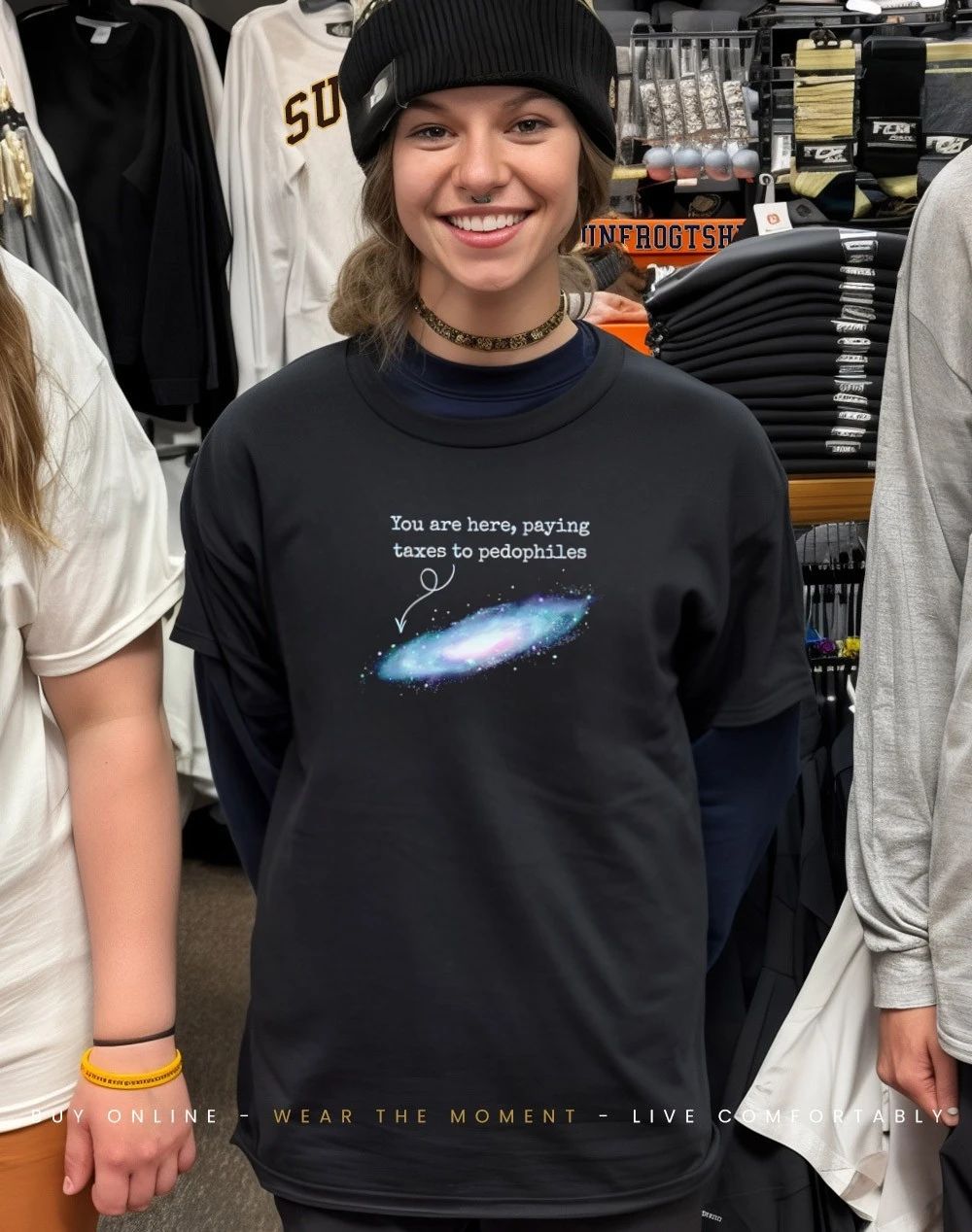 You are here paying taxes to pedophiles Galaxy ’26 shirt