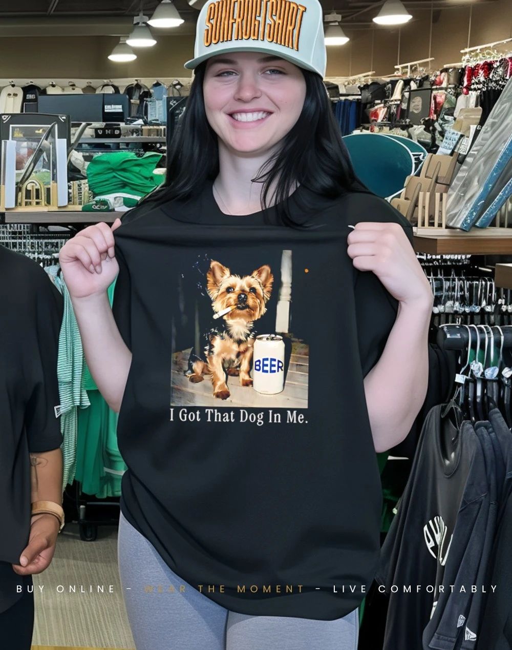 I got that dog in me funny yorkie smoking cigarette meme shirt