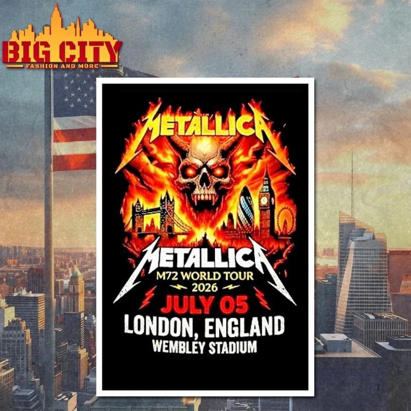 Metallica 2026 Tour July 05 London, England shirt