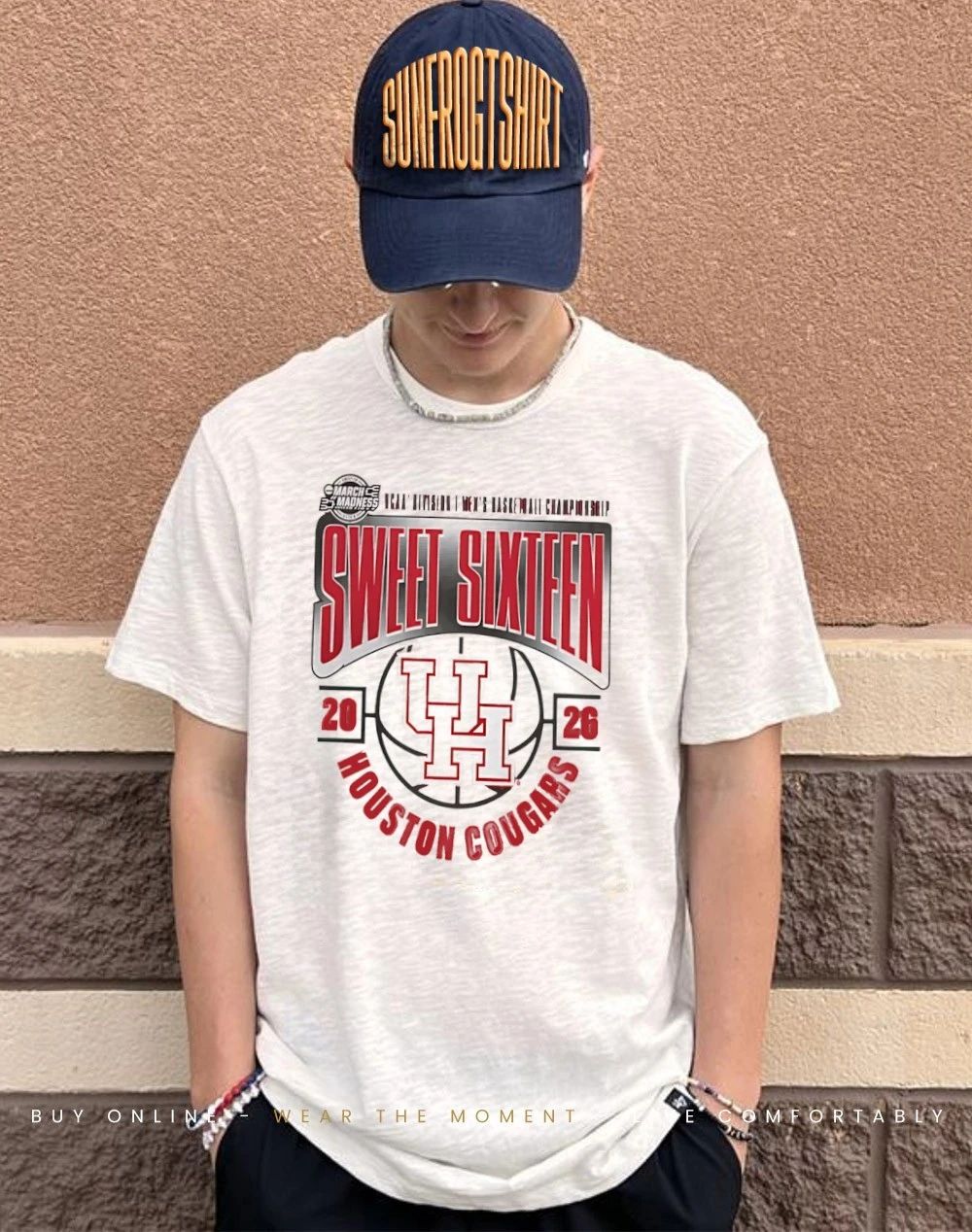 Houston Cougars 2026 NCAA Men’s Basketball Tournament March Madness Sweet 16 logo shirt
