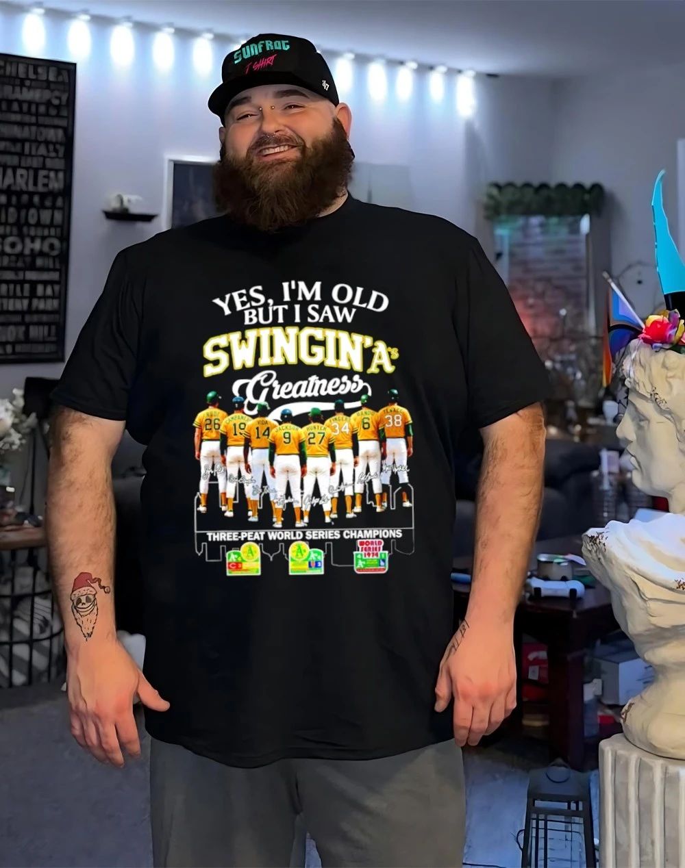 You I’m old but I saw Swingin’ Oakland Athletics greatness three peat world series champions shirt