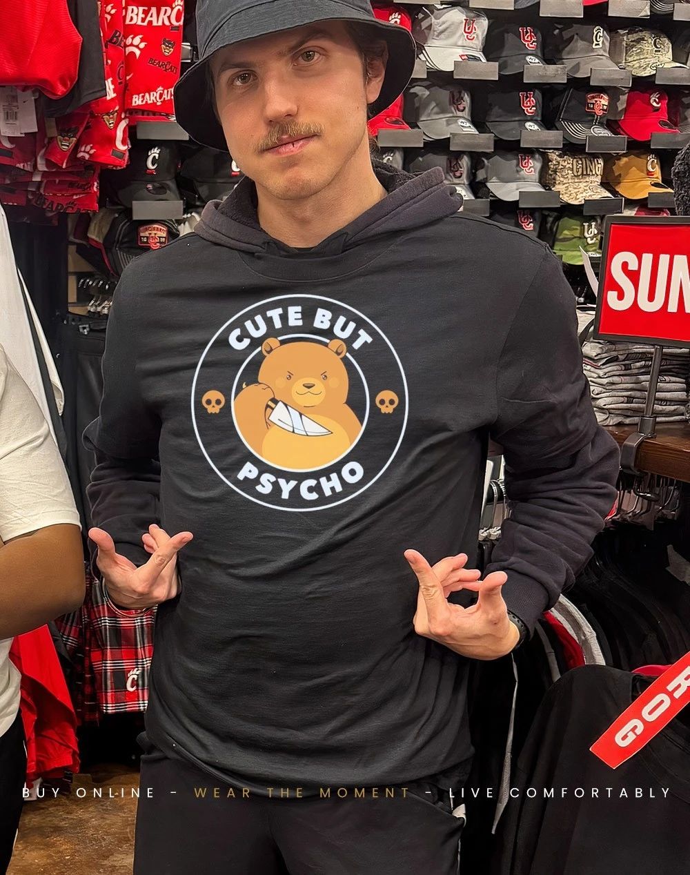 Cute But Psycho Bear Knife art shirt