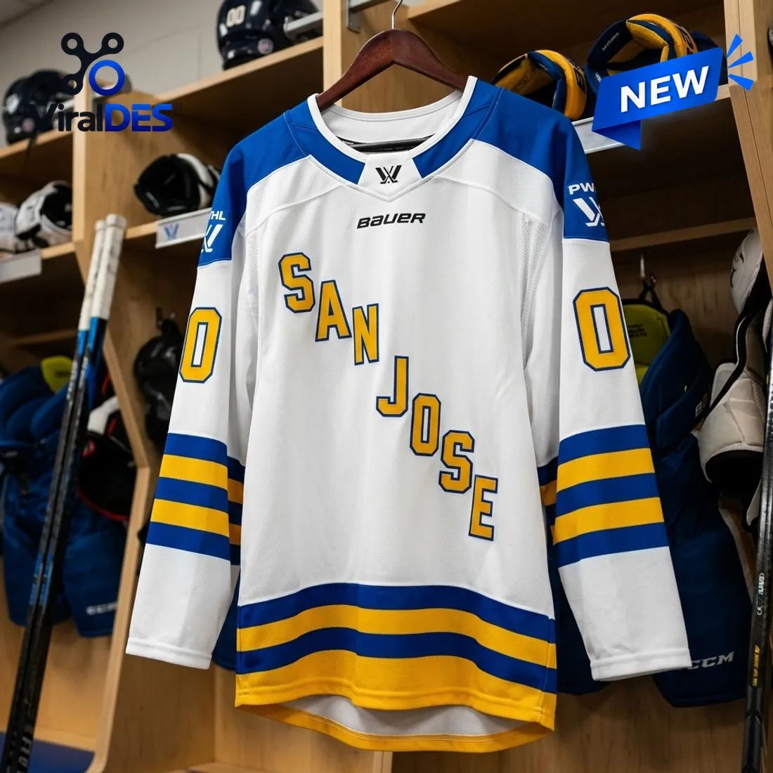 PWHL San Jose 2026 Away Custom Hockey Jersey