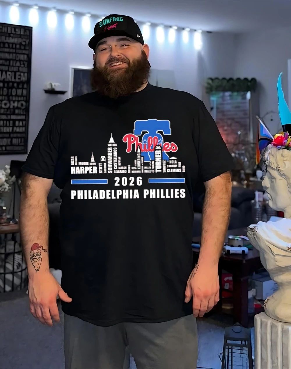 Philadelphia Phillies 2026 players names city skyline shirt
