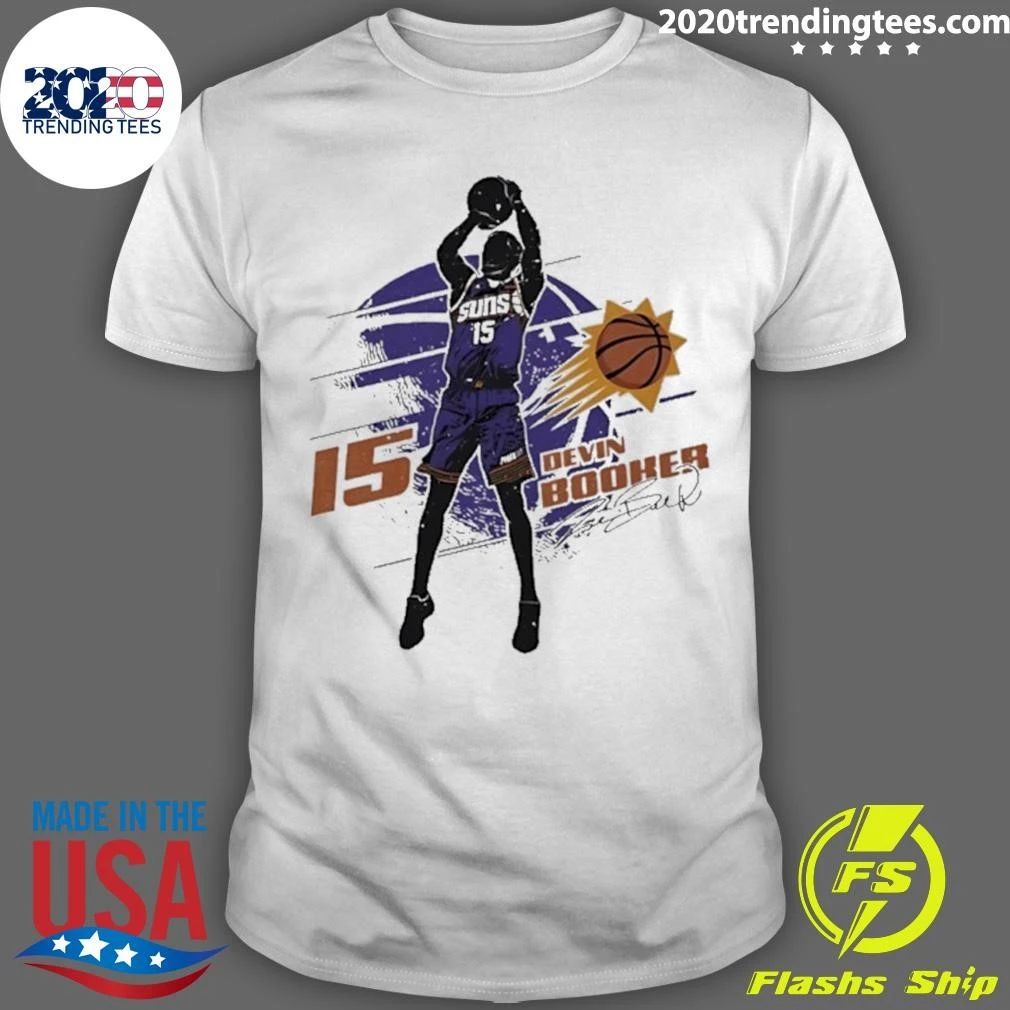 Devin Booker Phoenix Suns Player Silhouette Signature Shirt