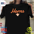 Longhorns Horns Cursive Bevo Longhorn Mascot Shirt