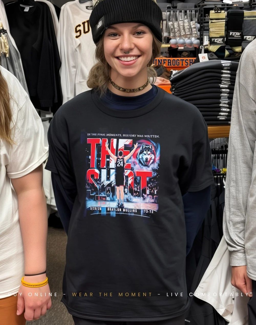 Uconn Basketball Braylon Mullins The Shot In the Final Moments History was written shirt