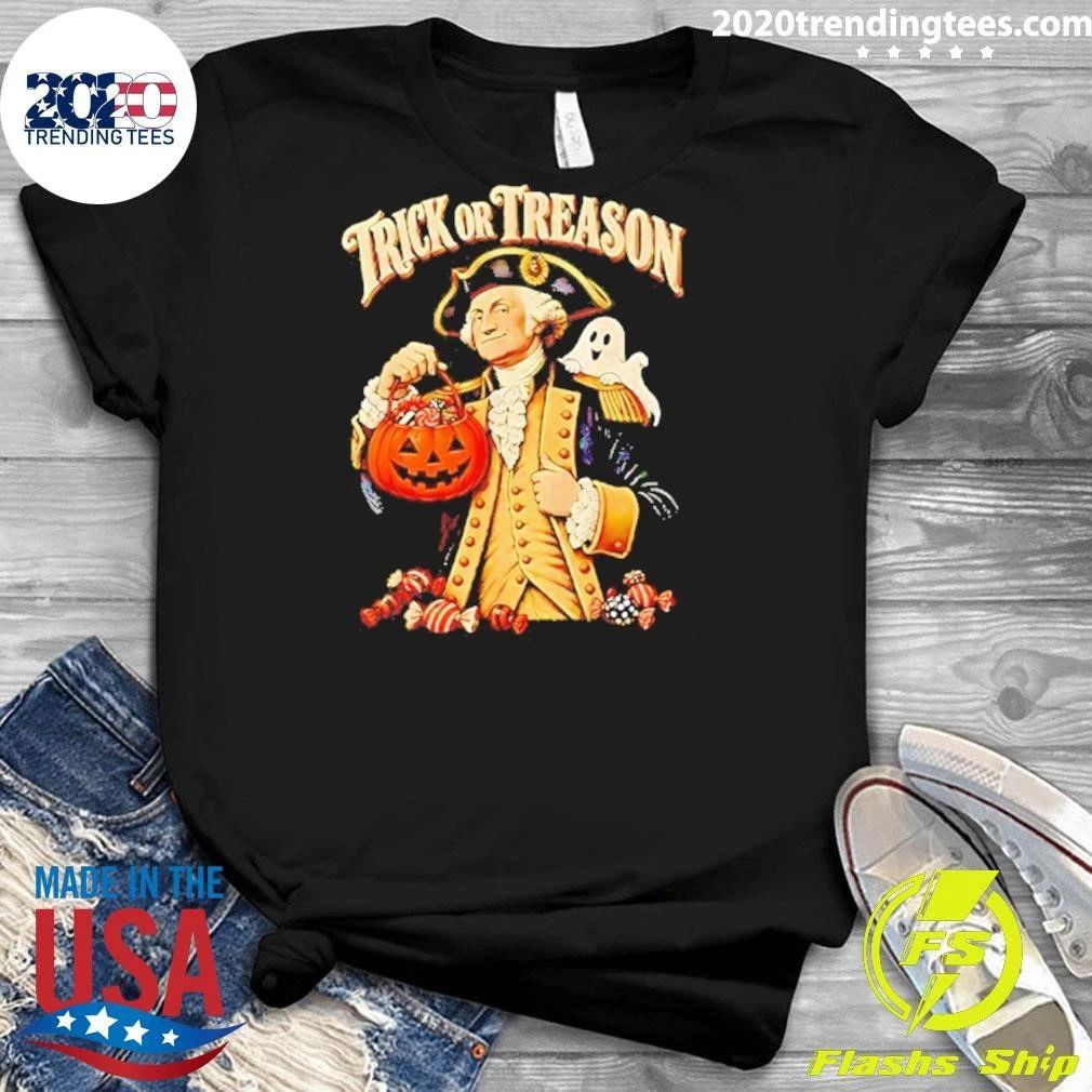 George Washington Trick Or Treason 2026 Halloween Shirt
