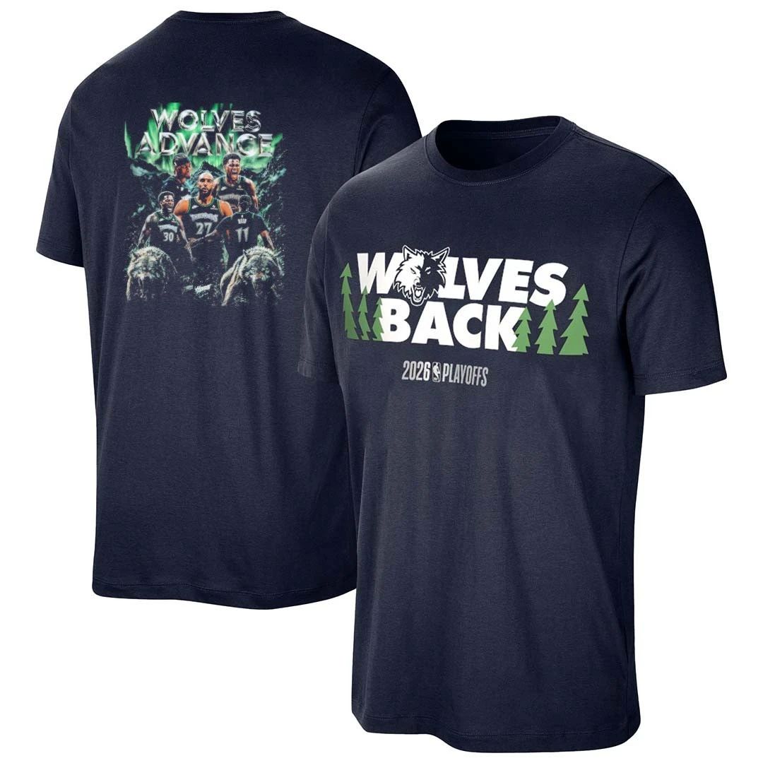 Minnesota Timberwolves starting 5 Wolves Advances 2026 Front and Back shirt