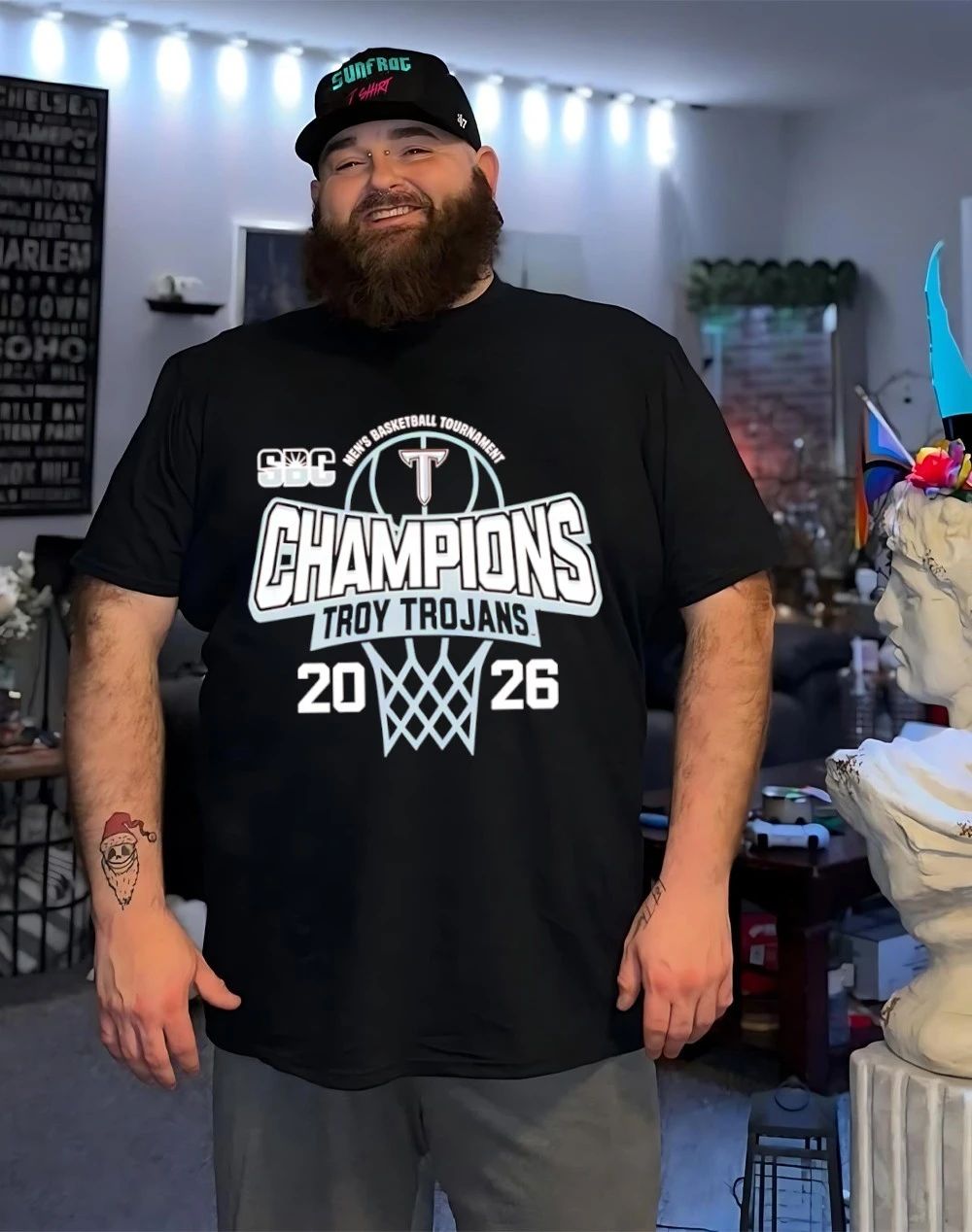 Troy Trojans 2026 Sun Belt Men’s Basketball Tournament Champions shirt