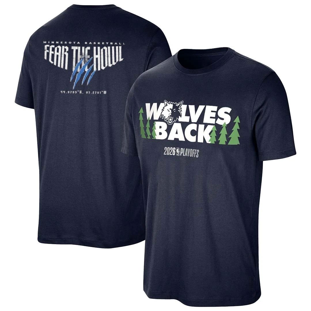 Minnesota Timberwolves Fear the Howl 2026 NBA Playoffs front and back shirt