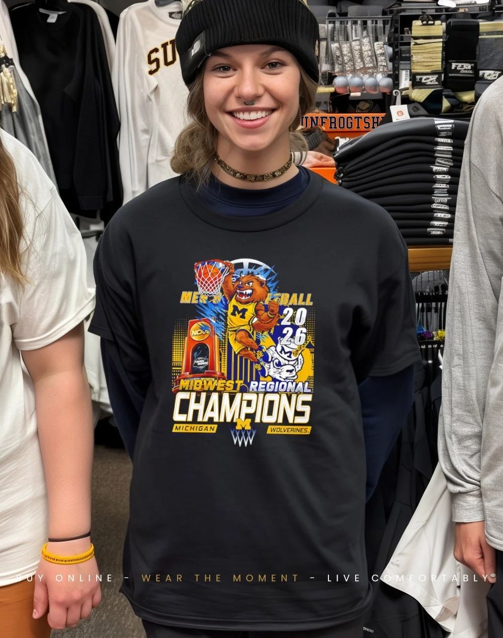 Michigan Wolverines 2026 Midwest Regional Champions mascot shirt