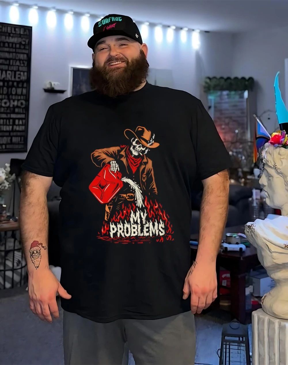 Fueling the Fire My Problems skeleton shirt
