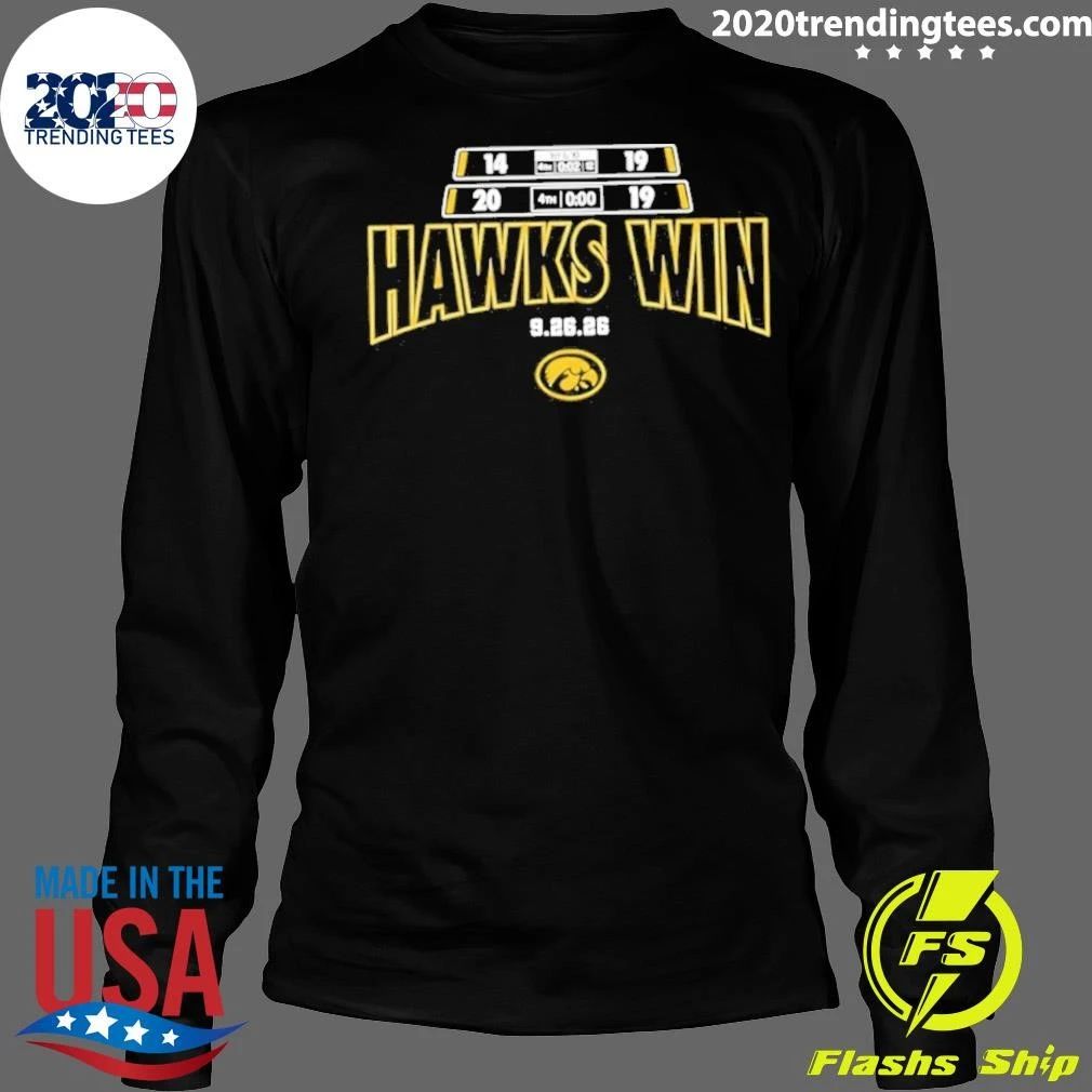 Iowa Hawkeyes Hawks Win Score 2026 Shirt