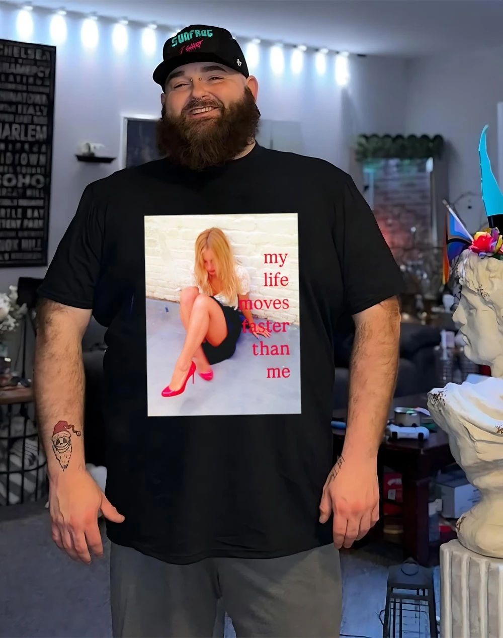 My Life Moves Faster Than Me Pink Shoe Shirt