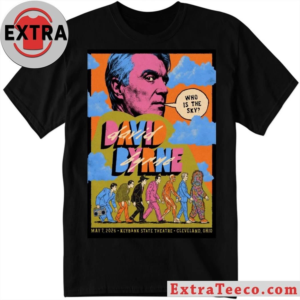 David Byrne May 7 2026 KeyBank State Theatre at Playhouse Square in Cleveland OH Poster Shirt