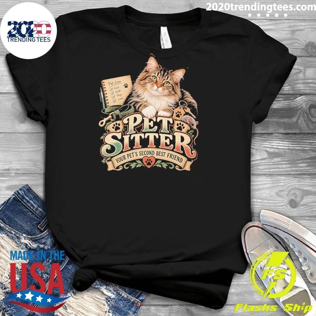 Cat Pet Sitter Your Pet’s Second Best Friend Vintage Shirt
