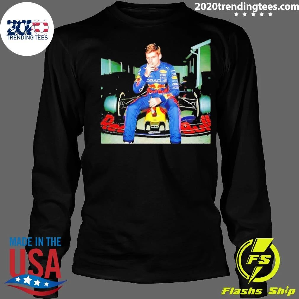 Max Verstappen Car Smoking And Beer Shirt