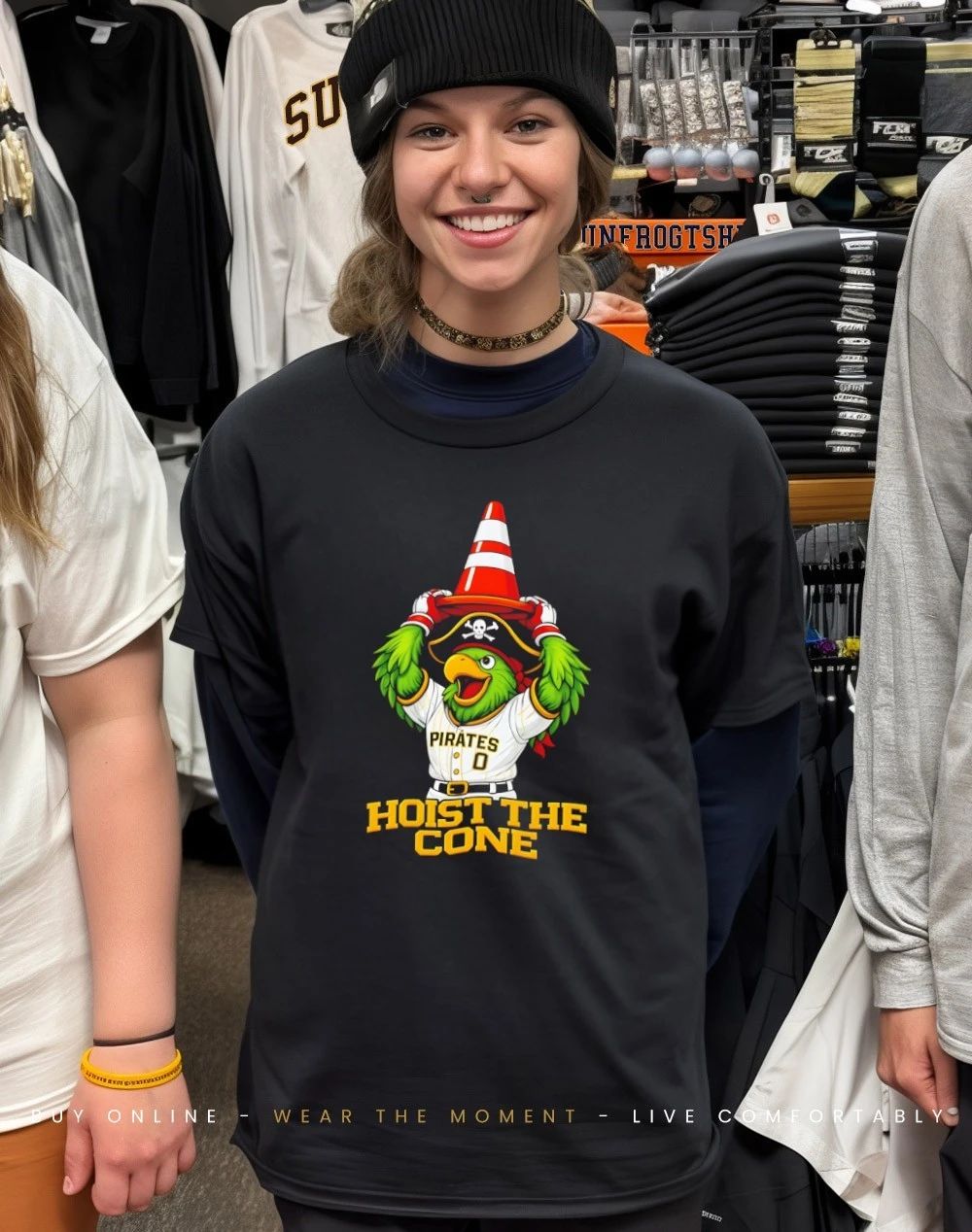 Hoist The Cone Pittsburgh Pirates Parrot Mascot Humor shirt