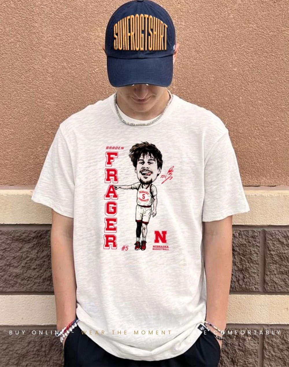 Braden Frager Nebraska Cornhuskers Frager caricature shirt