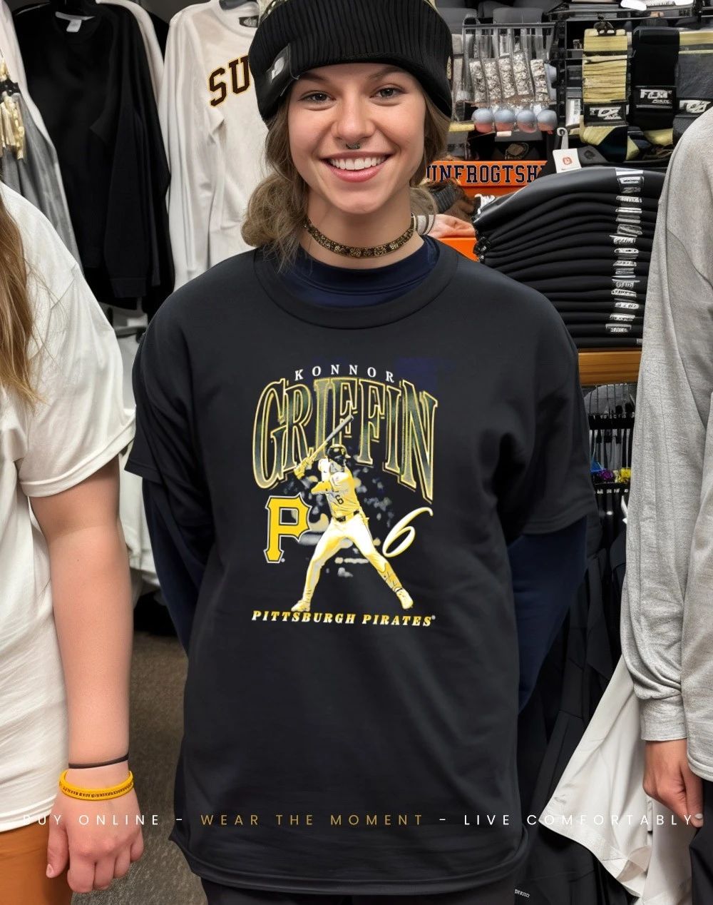 Konnor Griffin 6 Pittsburgh Pirates baseball swing graphic shirt