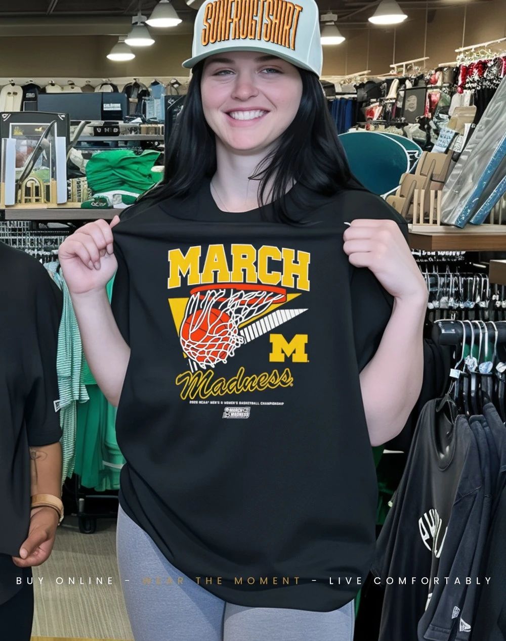 Michigan Wolverines MBB & WBB 2026 March Madness Retro Swish shirt
