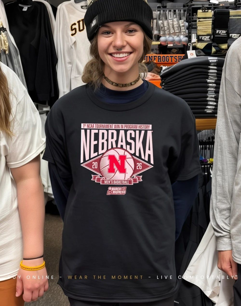 Nebraska Men’s Basketball 1st NCAA Tournament win in program history March Madness shirt