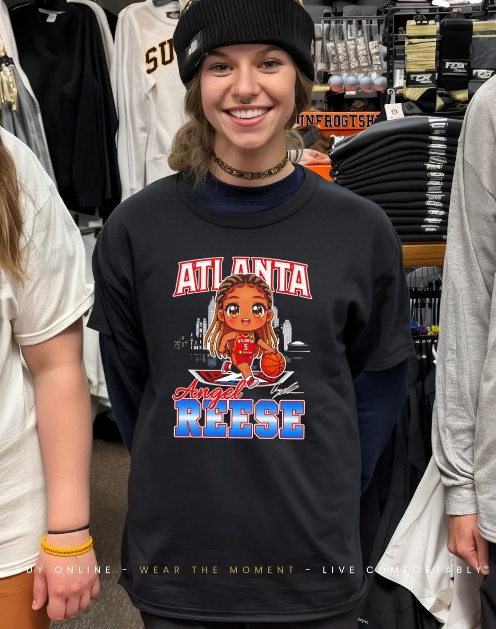 Angel Reese Atlanta Dream caricature shirt