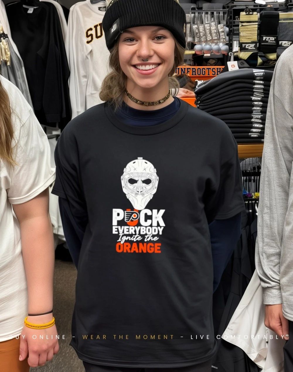 Philadelphia Flyers Believe Mask Flyers Puck Everybody Ignite The Orange shirt