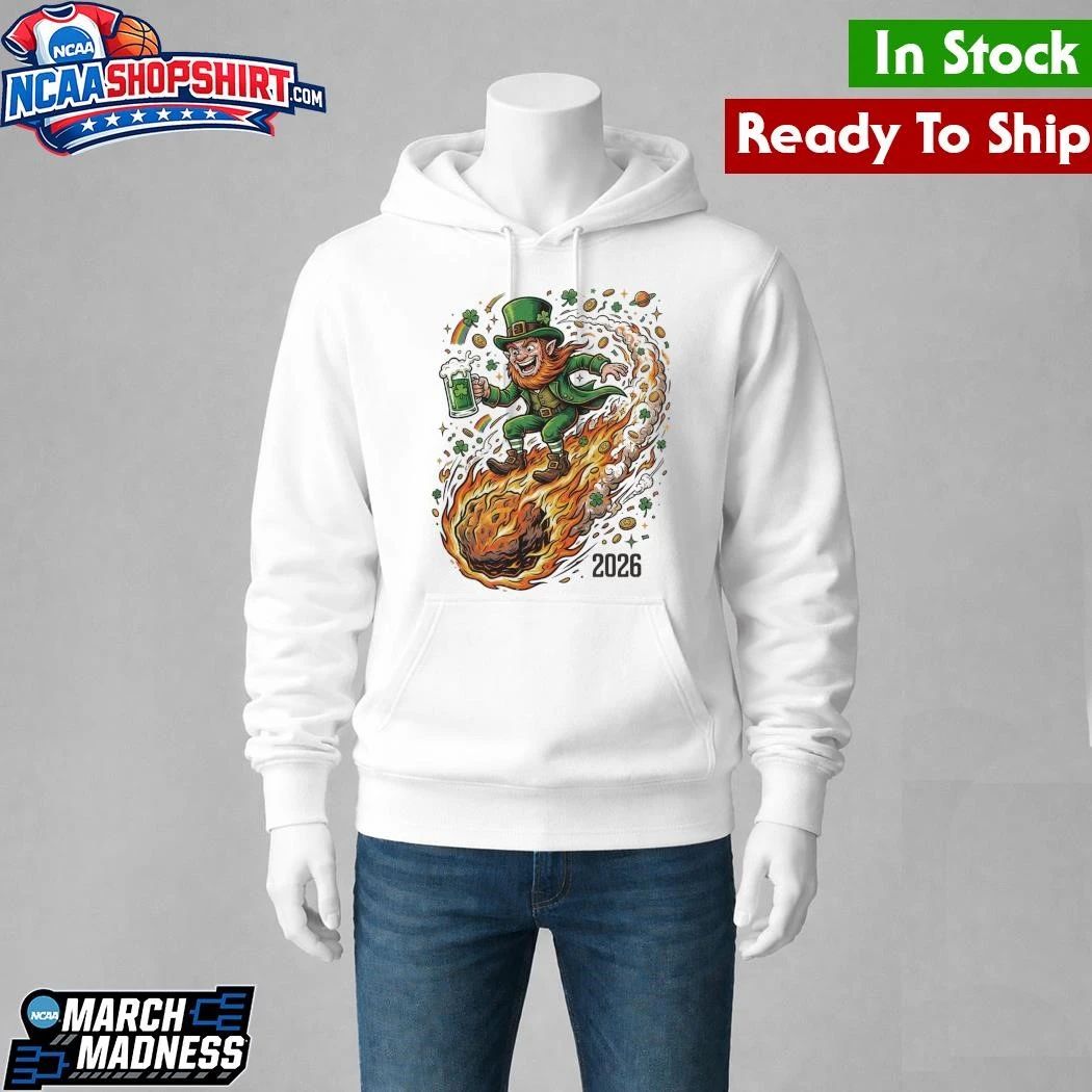 St. Patrick’s Day Fireball Meteor Retro Cosmic Graphic Shirt