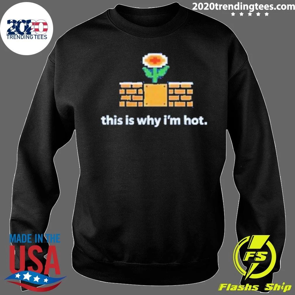 This Is Why I’m Hot 8-Bit Fire Flower Retro Shirt