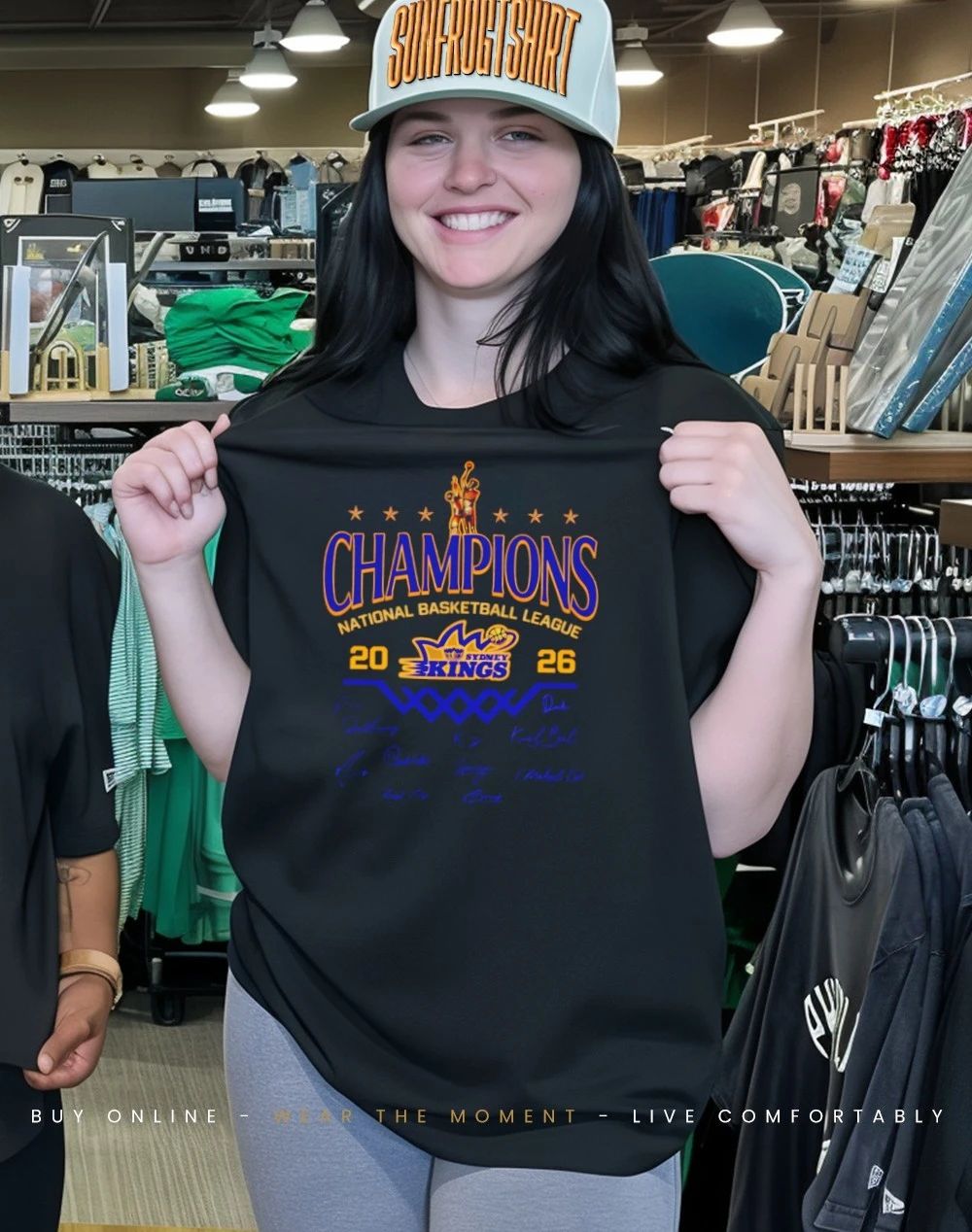 Sydney Kings 2026 National Basketball League Champions trophy signatures shirt