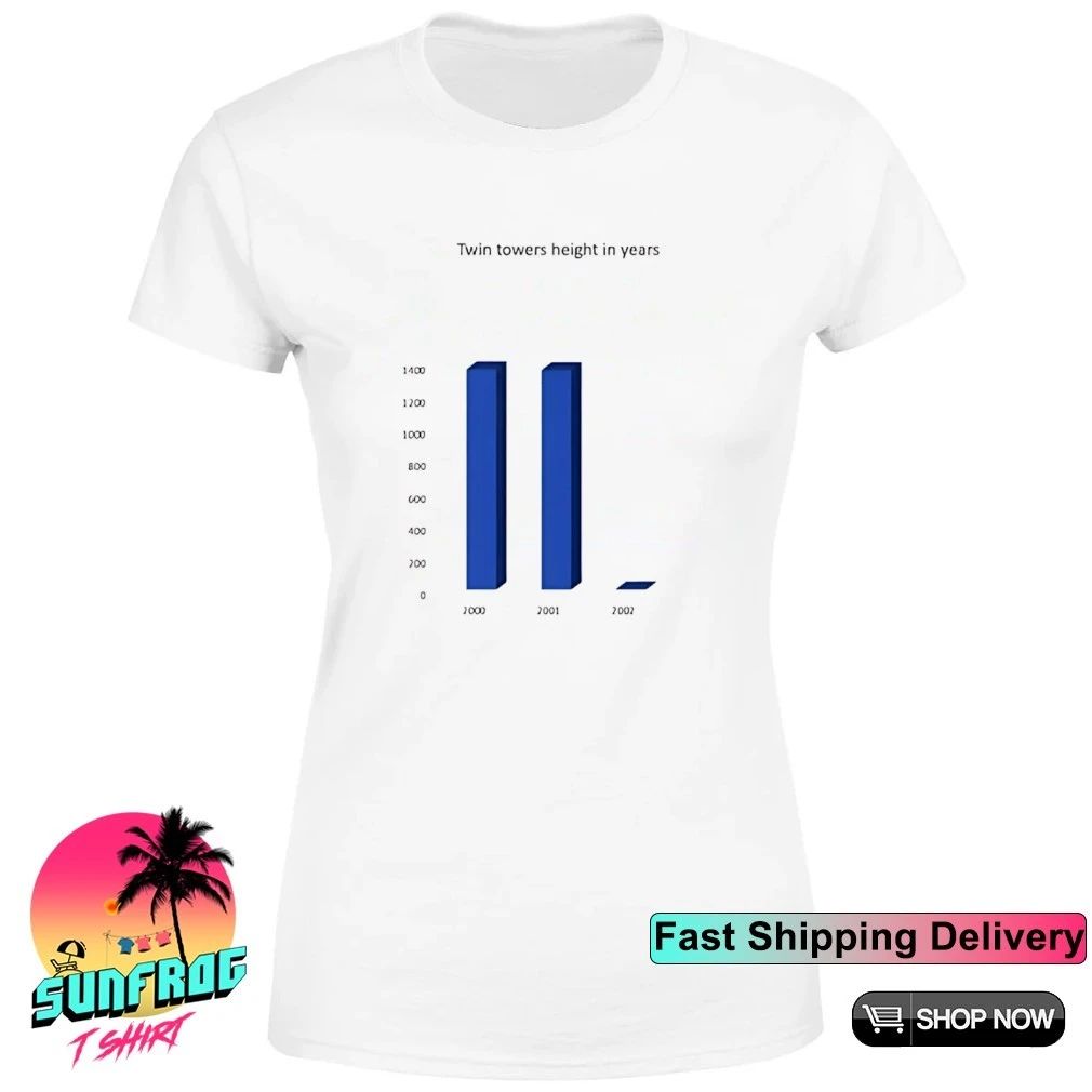 Twin towers height in years graphic shirt
