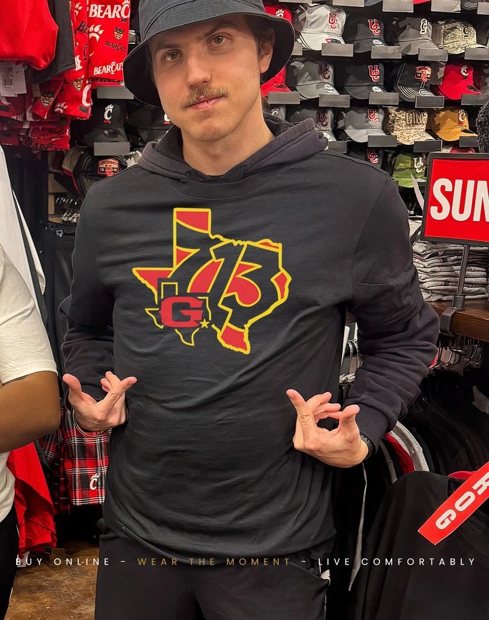2026 UFL Houston Gamblers 713 Area Code map shirt