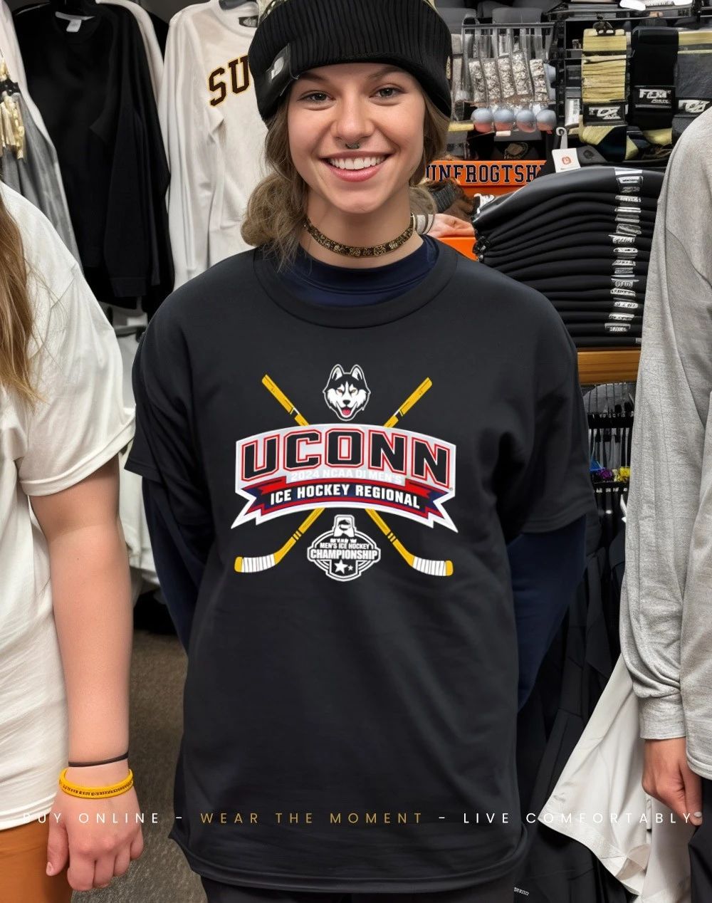 UConn Huskies 2026 NCAA DI Men’s Ice Hockey Regional shirt