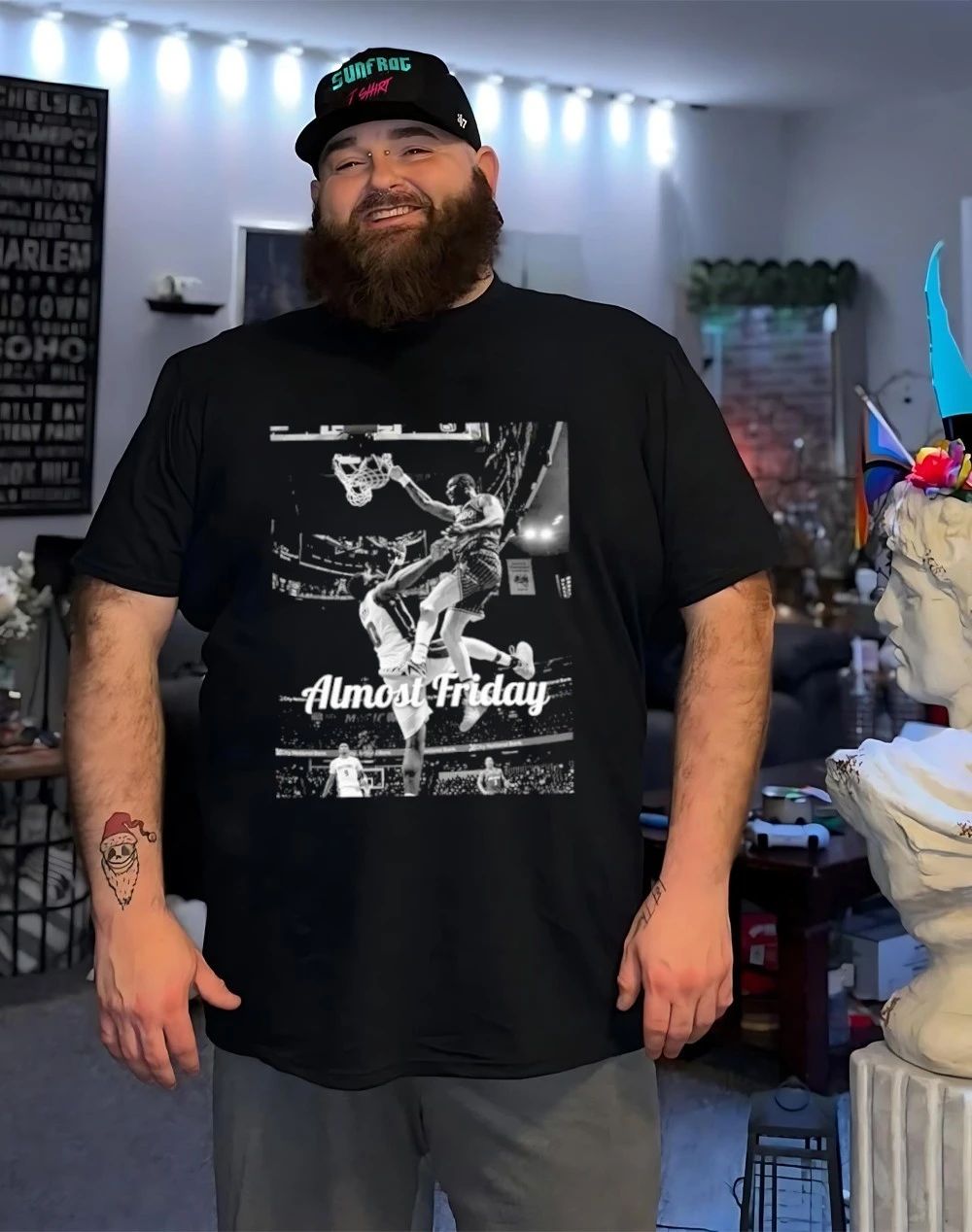 Almost Friday Dunk Basketball graphic shirt