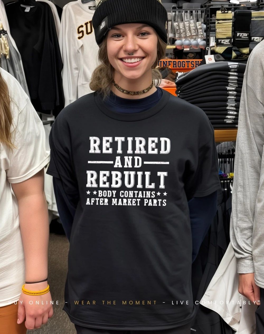 Retired And Rebuilt Body contains after market parts shirt